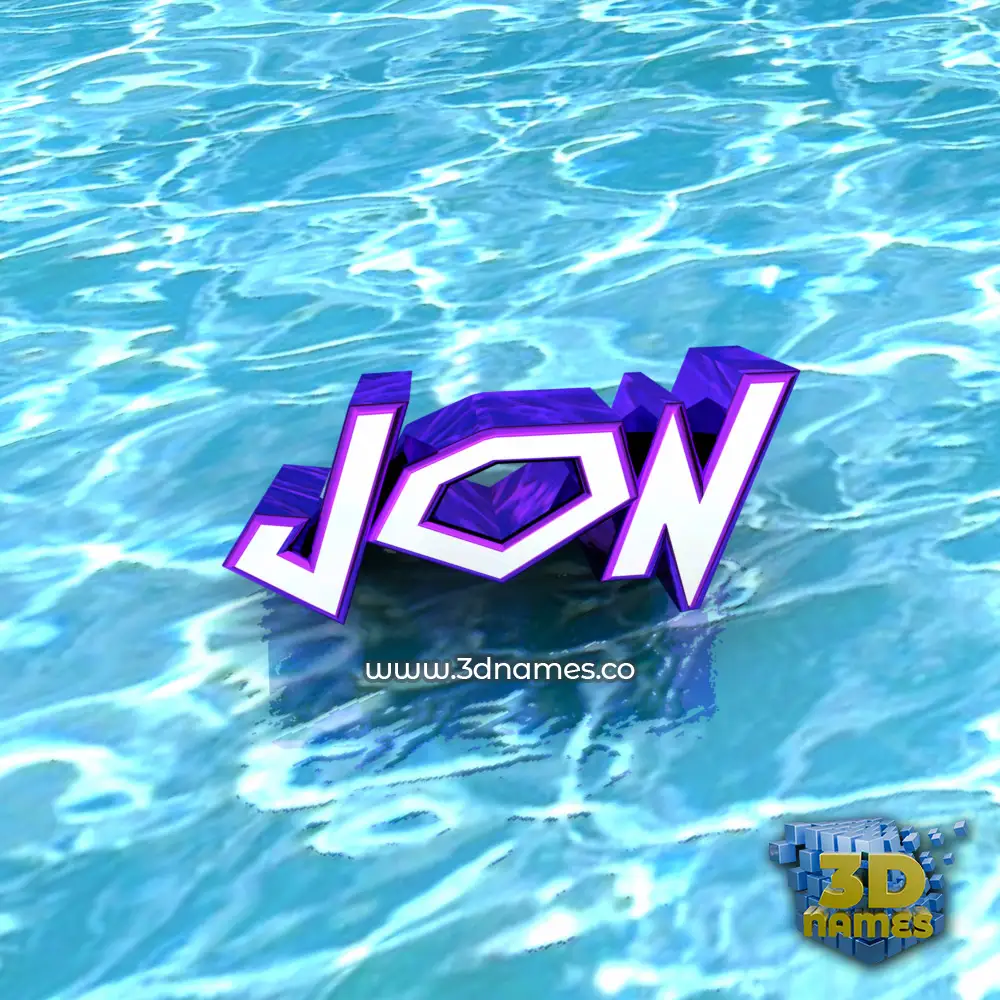 jon in Water style - 3D name wallpaper