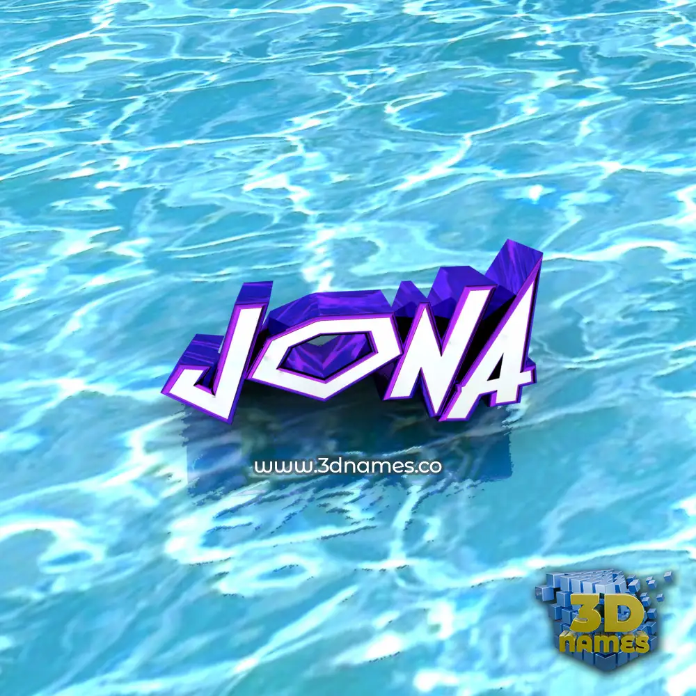 jona in Water style - 3D name wallpaper