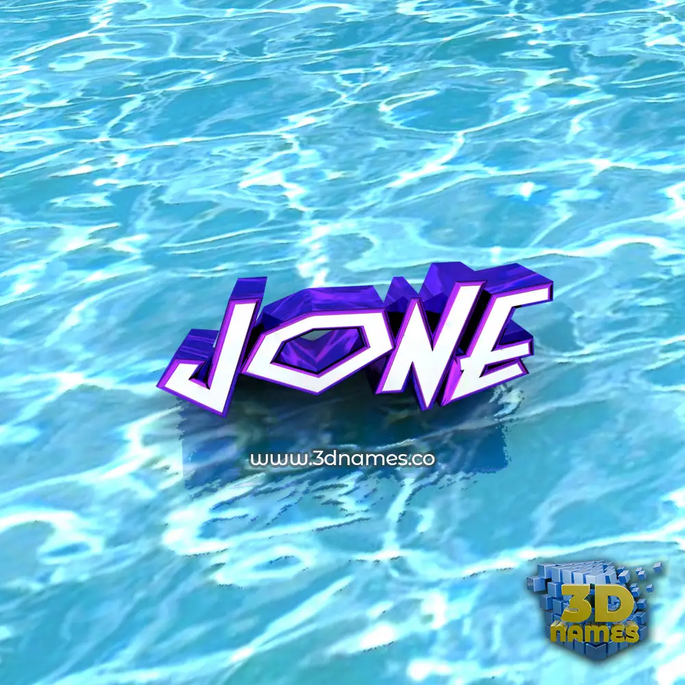 jone in Water style - 3D name wallpaper