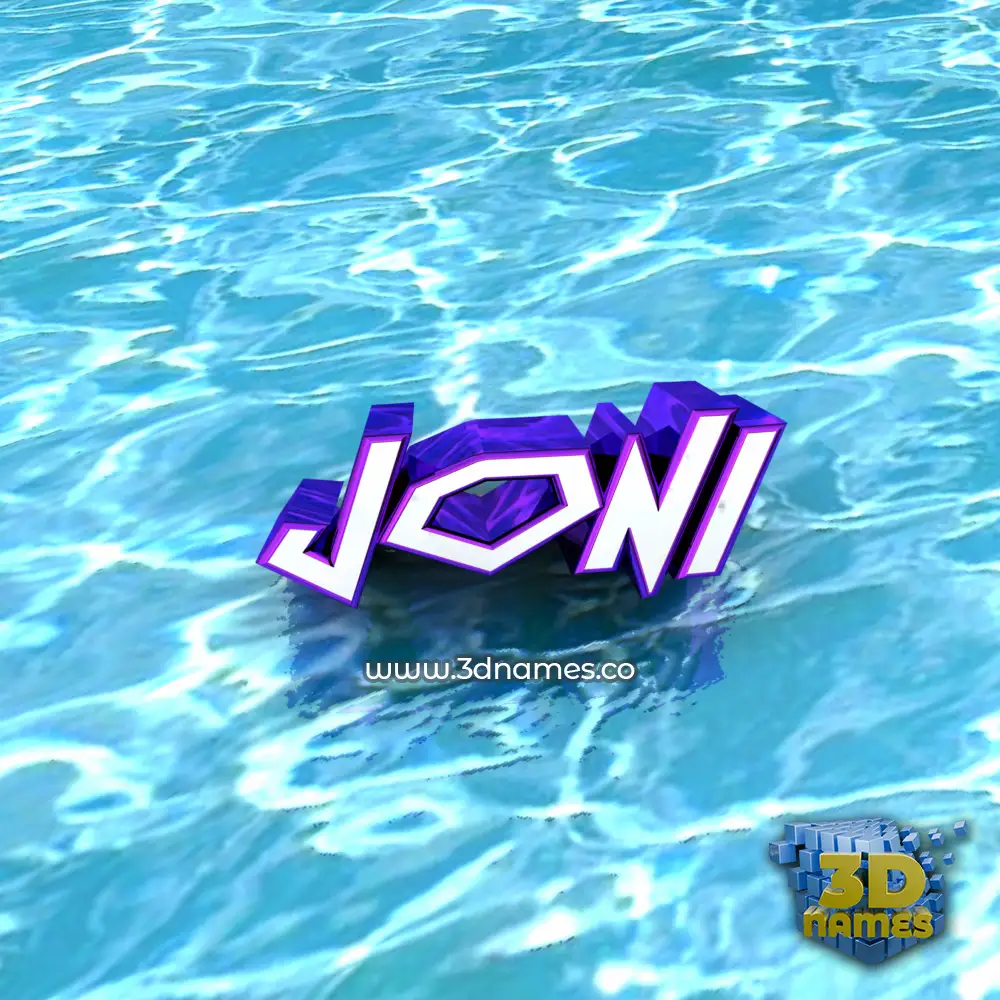 joni in Water style - 3D name wallpaper