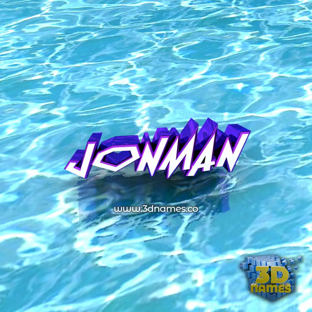 jonman in Water style - 3D name wallpaper