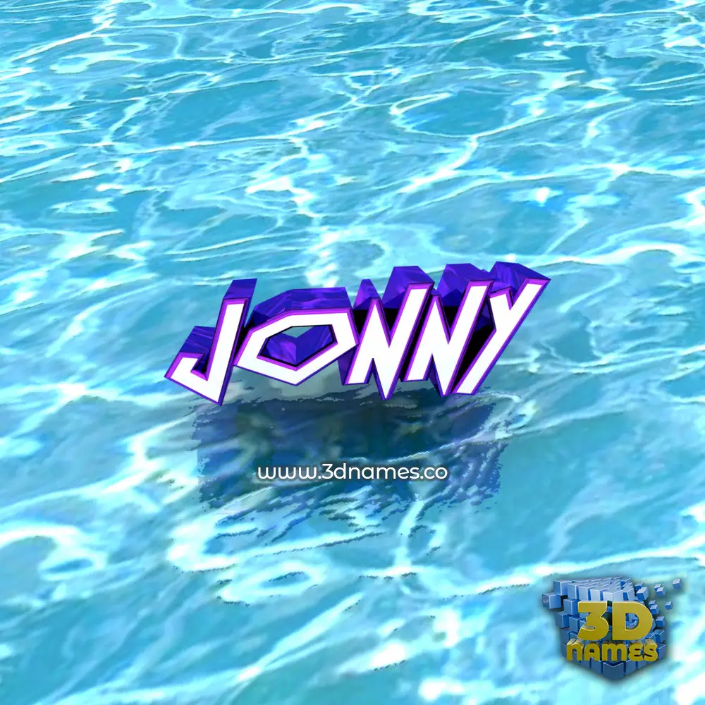 jonny in Water style - 3D name wallpaper