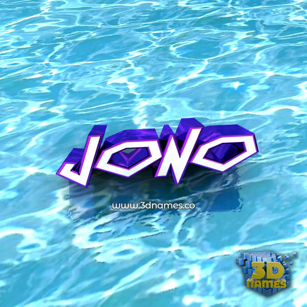 jono in Water style - 3D name wallpaper