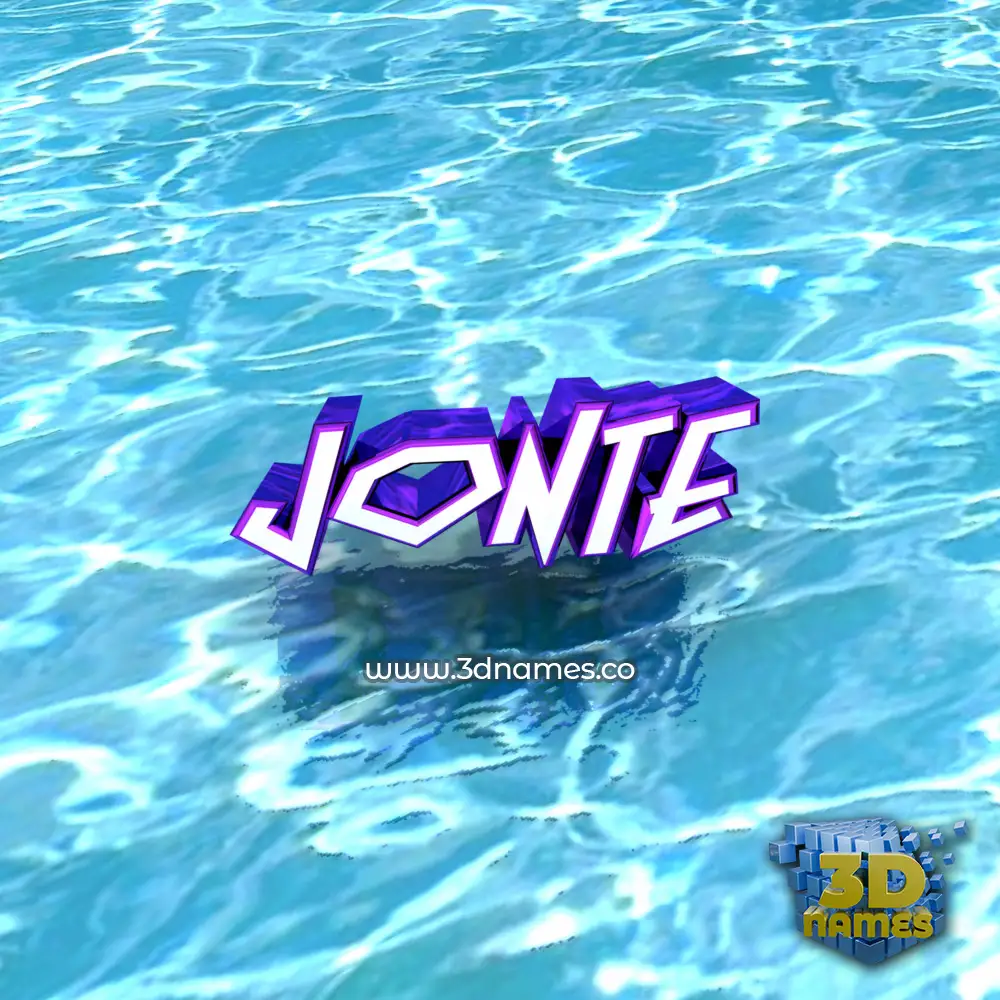 jonte in Water style - 3D name wallpaper