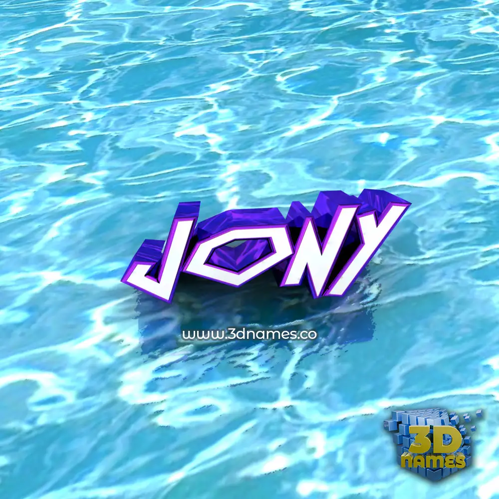 jony in Water style - 3D name wallpaper