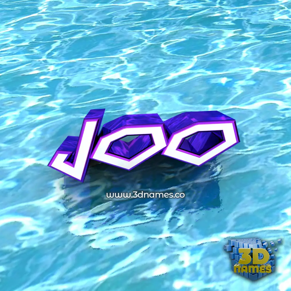 joo in Water style - 3D name wallpaper