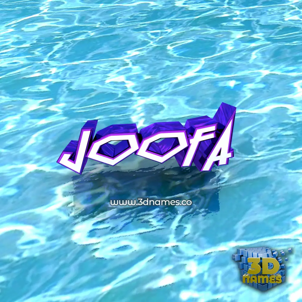 joofa in Water style - 3D name wallpaper