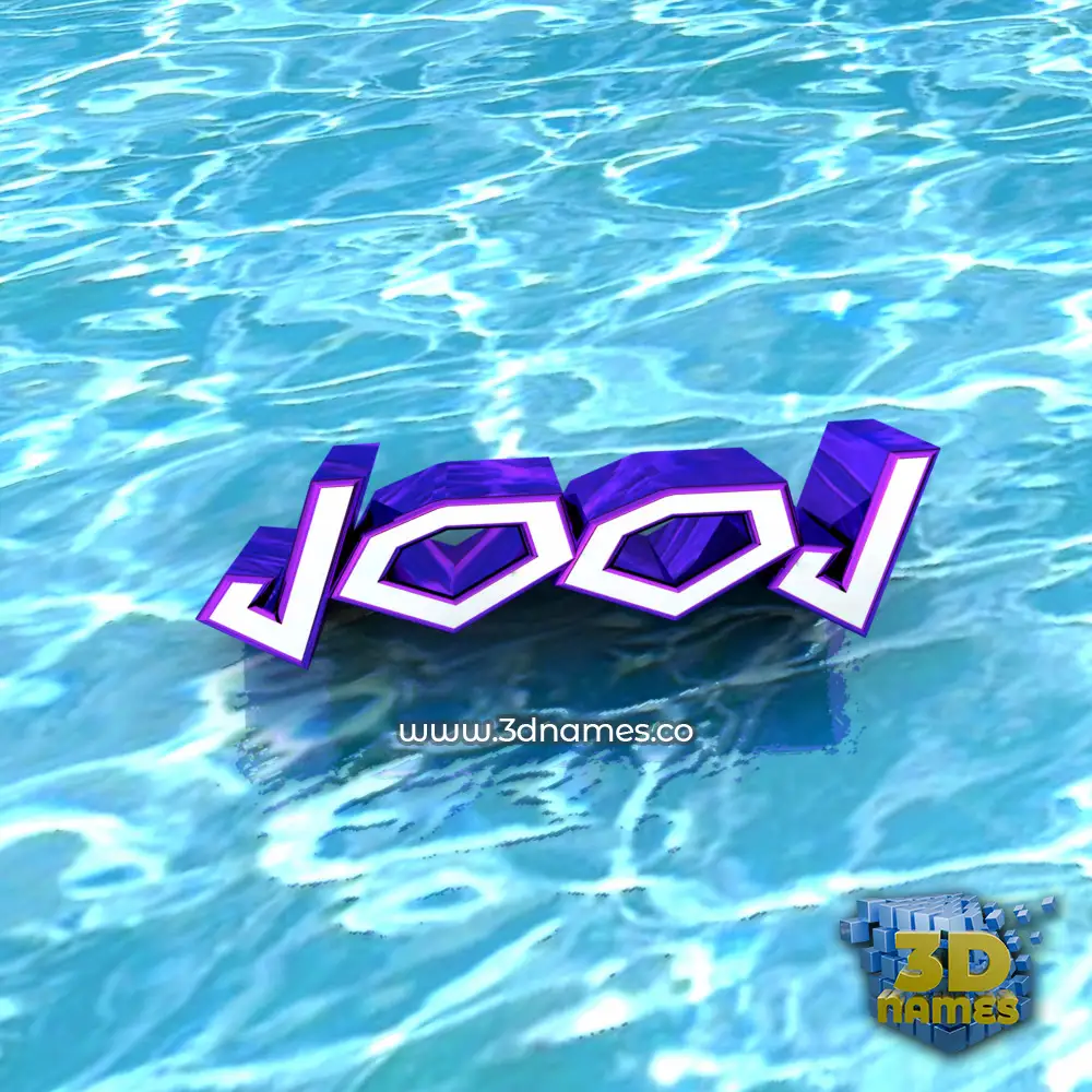 jooj in Water style - 3D name wallpaper