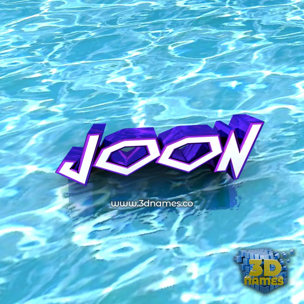 joon in Water style - 3D name wallpaper