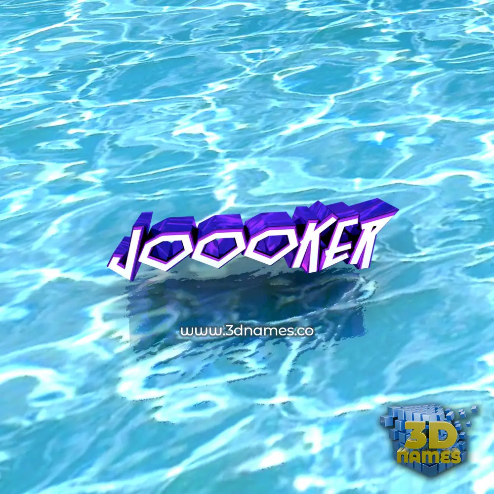 joooker in Water style - 3D name wallpaper