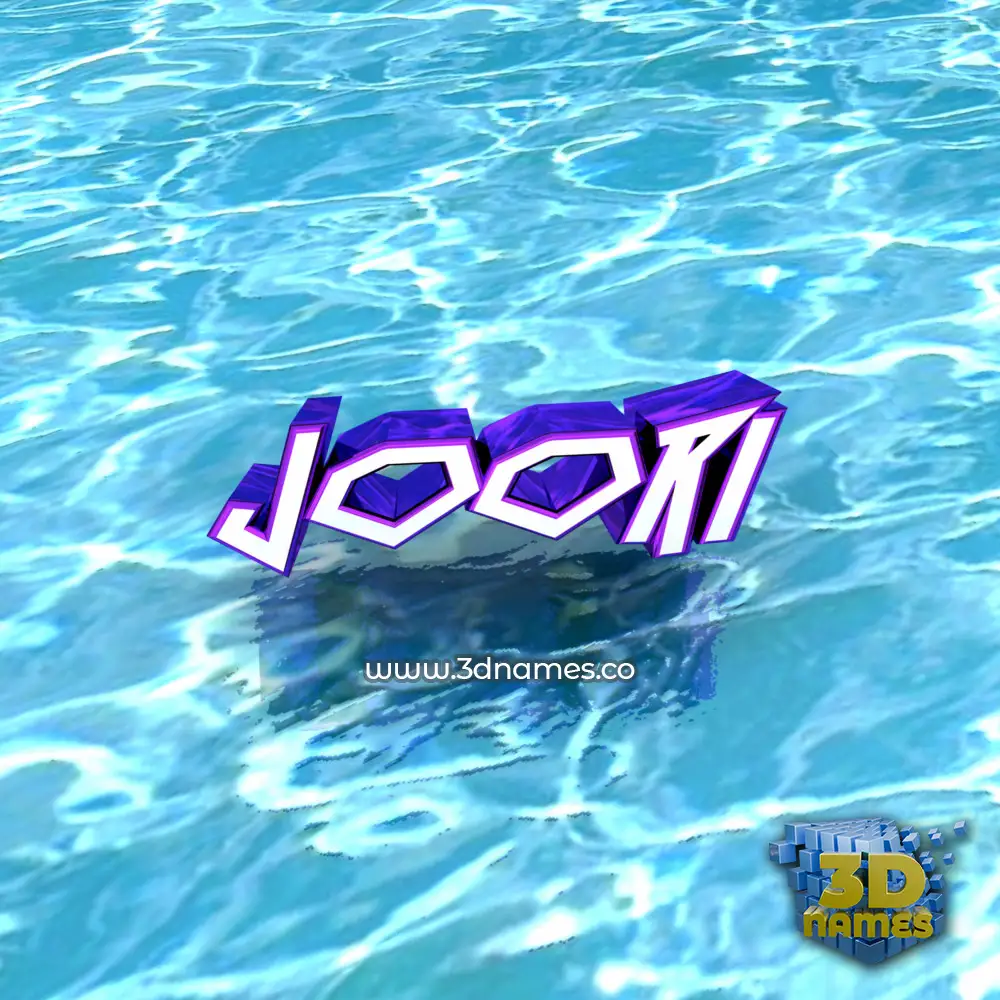 joori in Water style - 3D name wallpaper