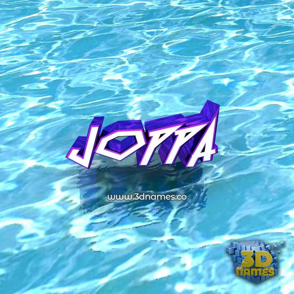 joppa in Water style - 3D name wallpaper