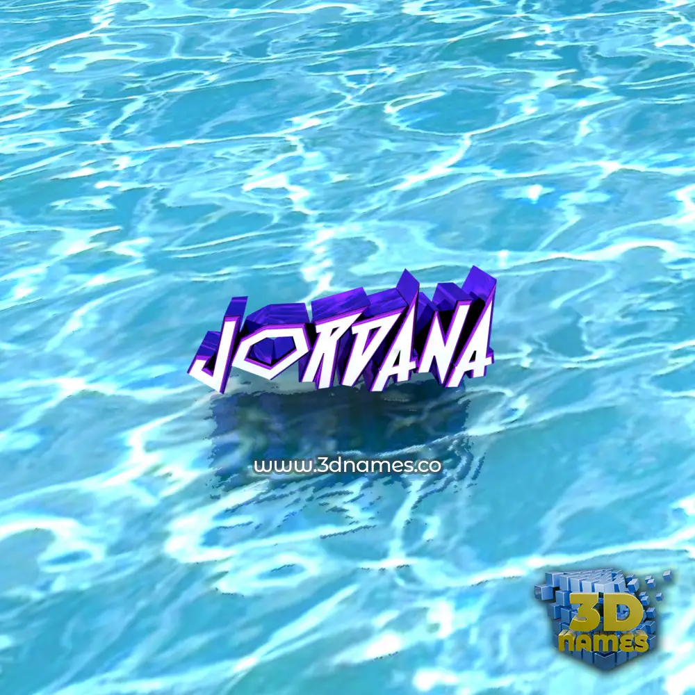 jordana in Water style - 3D name wallpaper