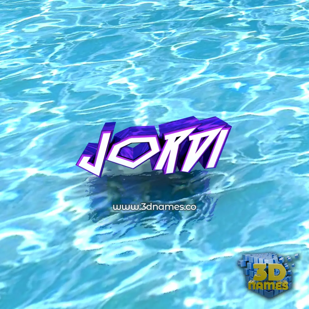 jordi in Water style - 3D name wallpaper