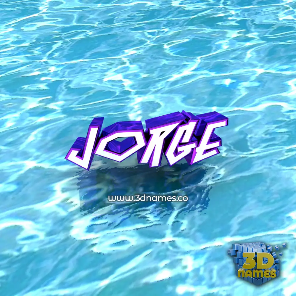 jorge in Water style - 3D name wallpaper