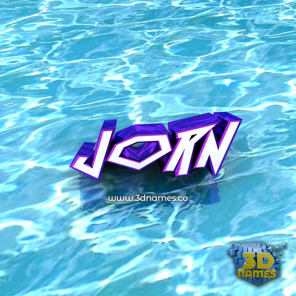 jorn in Water style - 3D name wallpaper