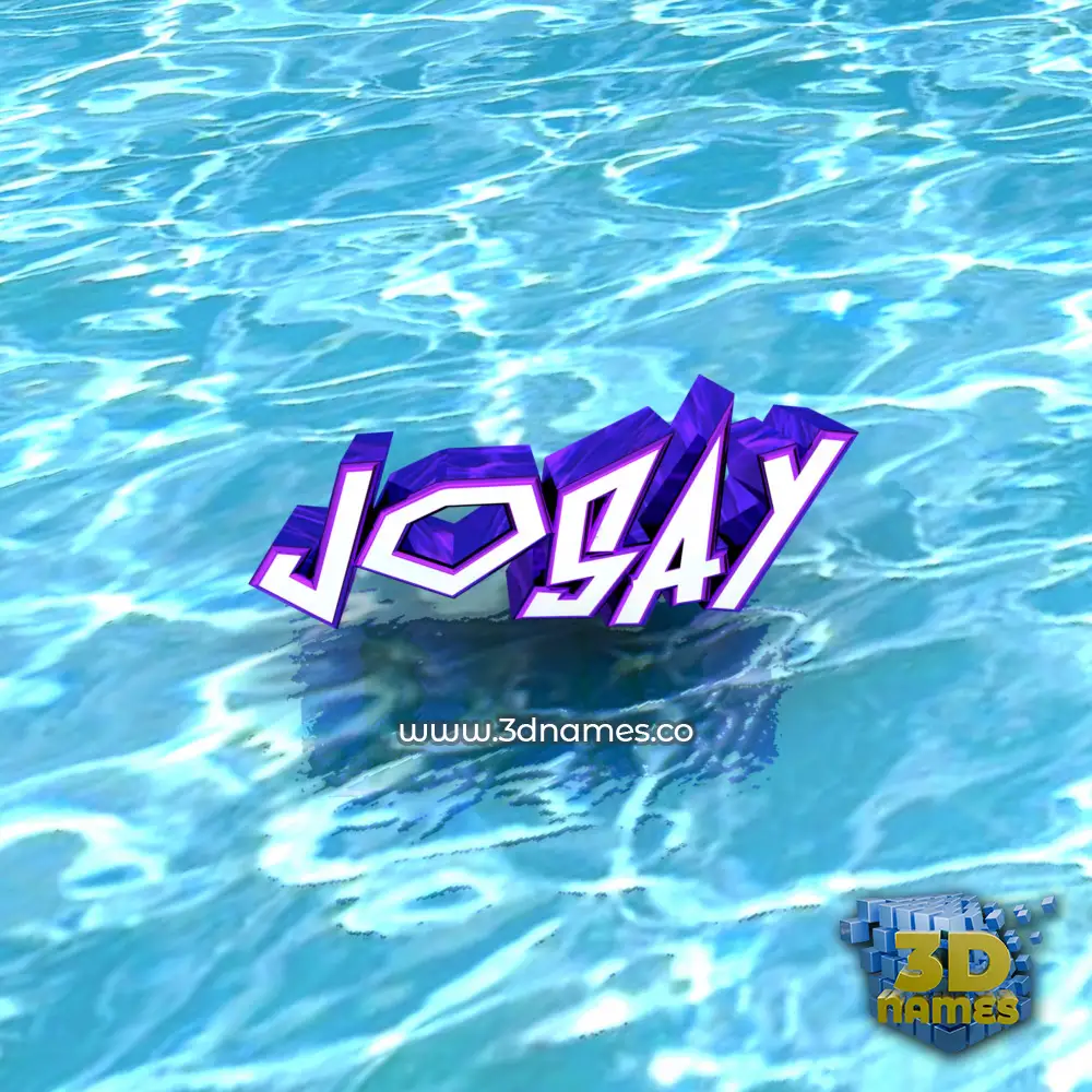josay in Water style - 3D name wallpaper