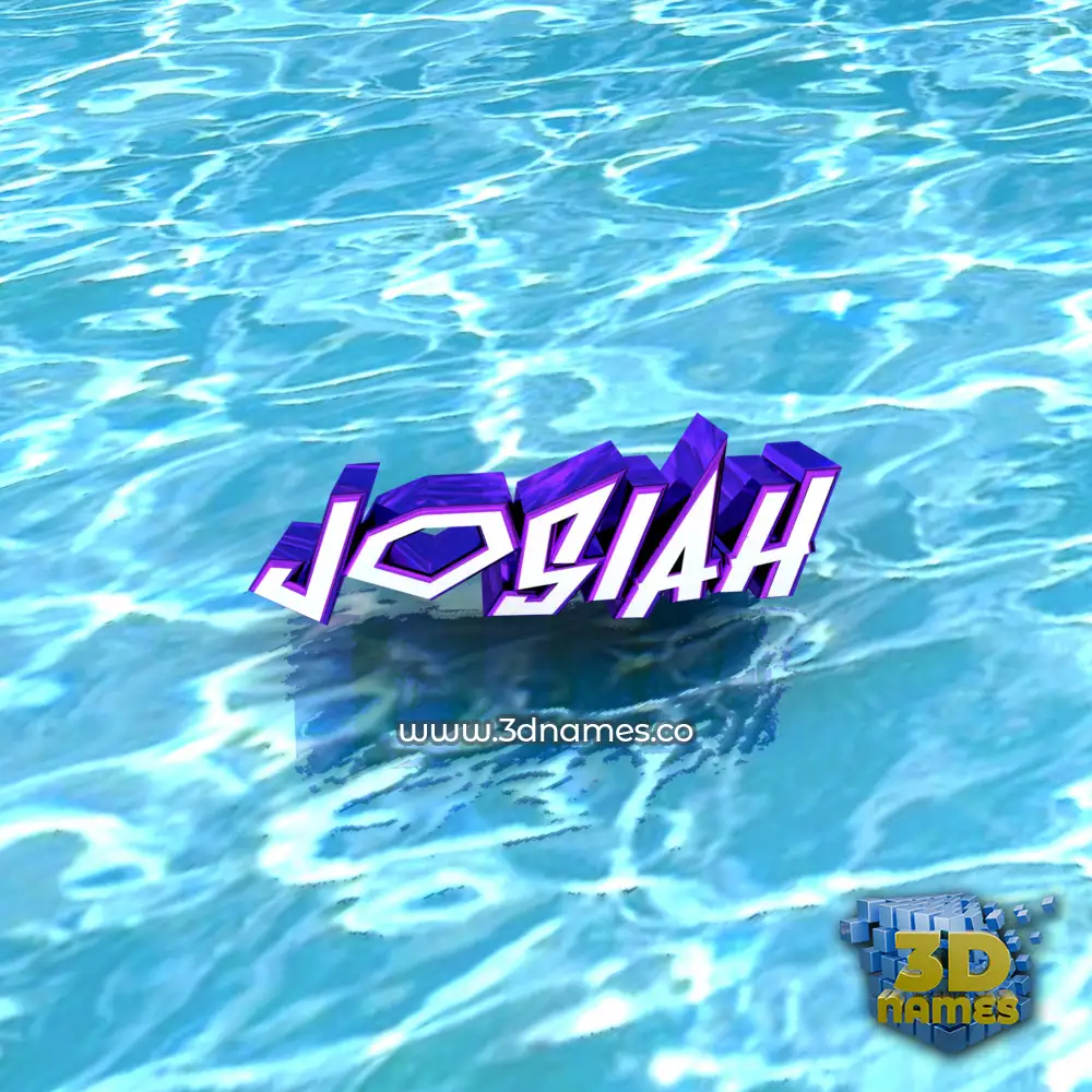 josiah in Water style - 3D name wallpaper