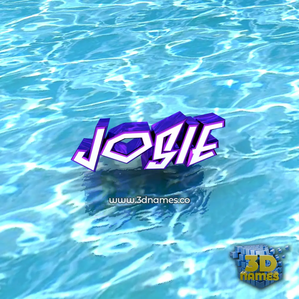 josie in Water style - 3D name wallpaper