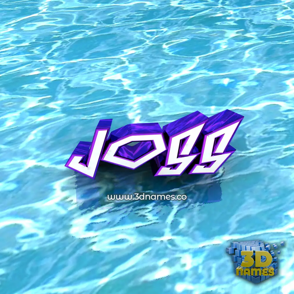 joss in Water style - 3D name wallpaper