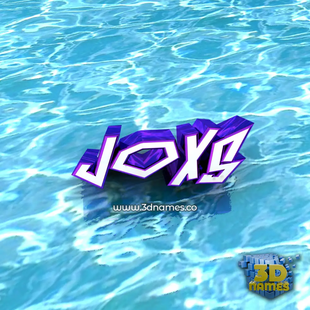 joxs in Water style - 3D name wallpaper