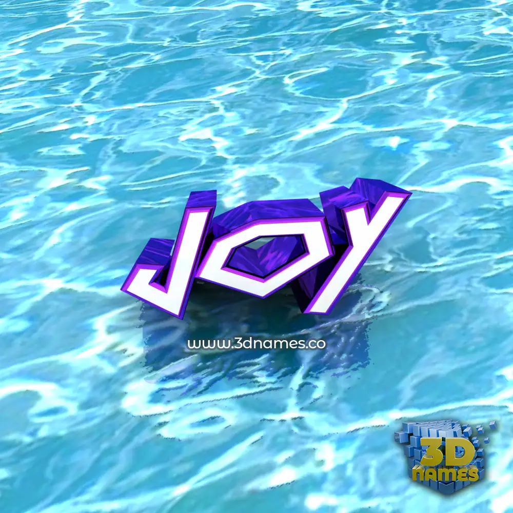 joy in Water style - 3D name wallpaper
