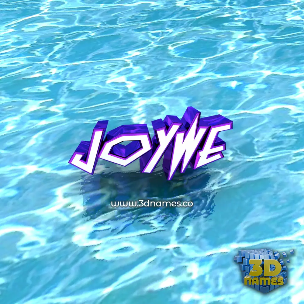 joywe in Water style - 3D name wallpaper