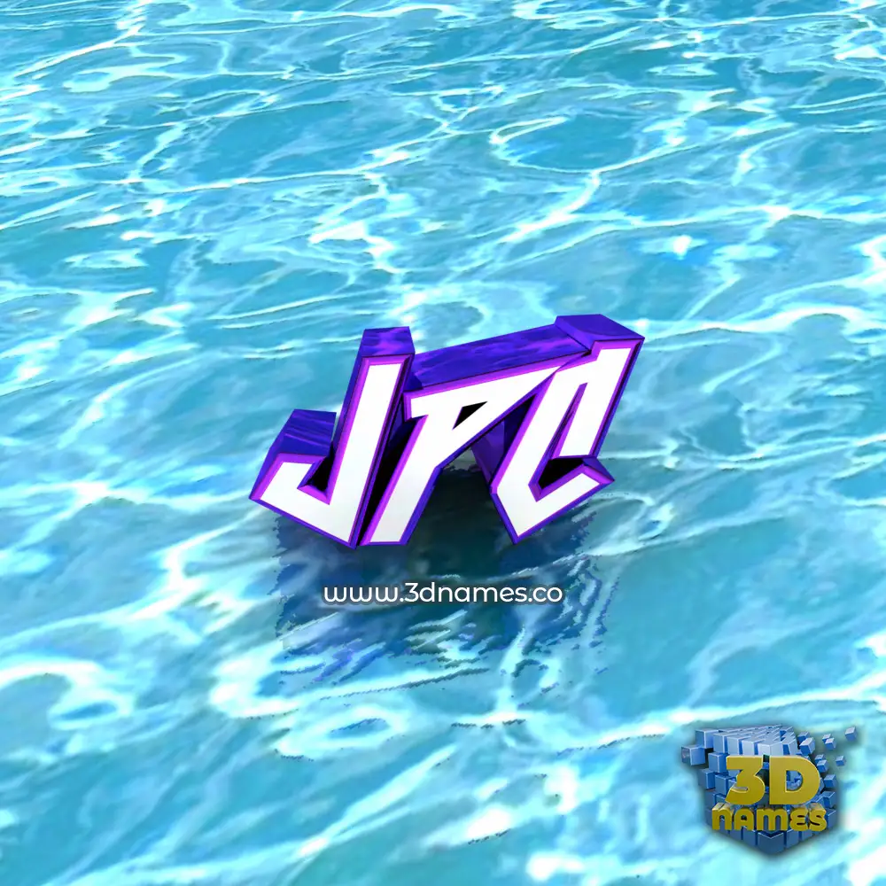 jpc in Water style - 3D name wallpaper