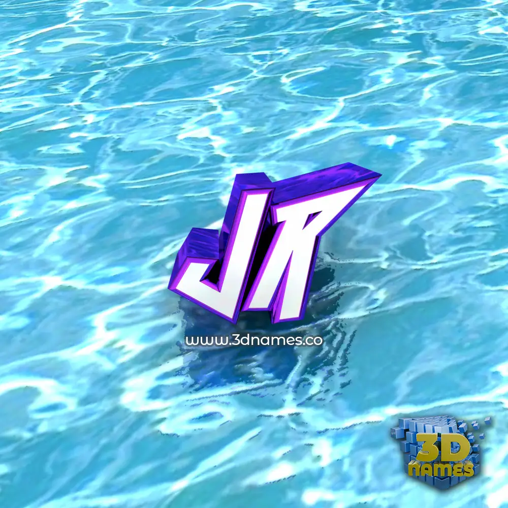 jr in Water style - 3D name wallpaper