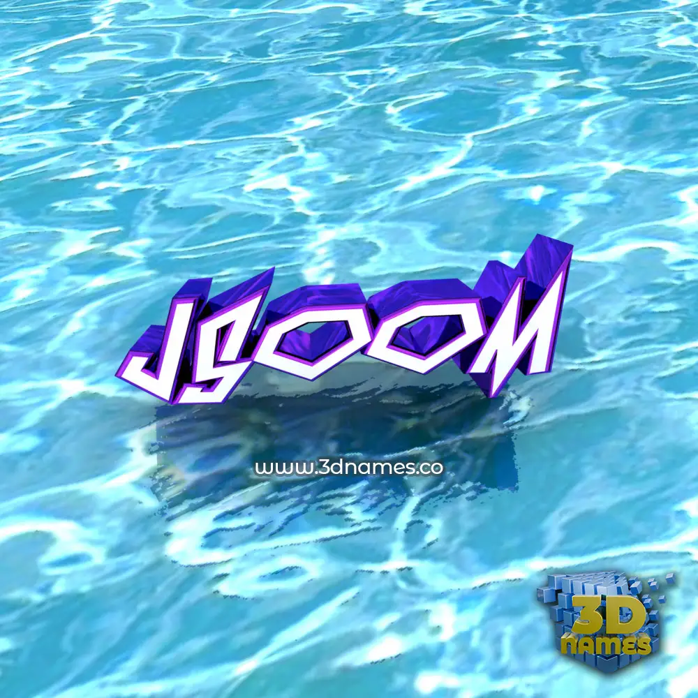 jsoom in Water style - 3D name wallpaper