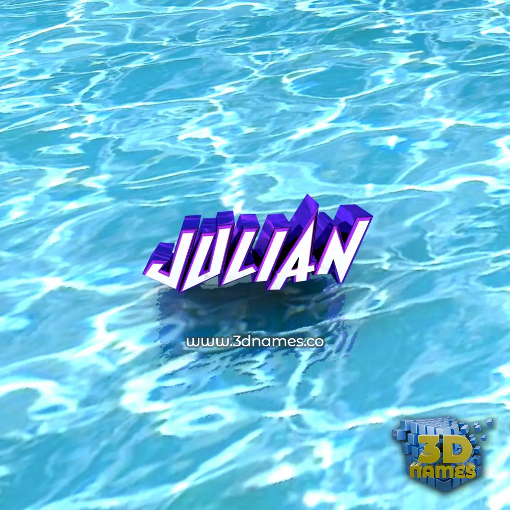 julian in Water style - 3D name wallpaper