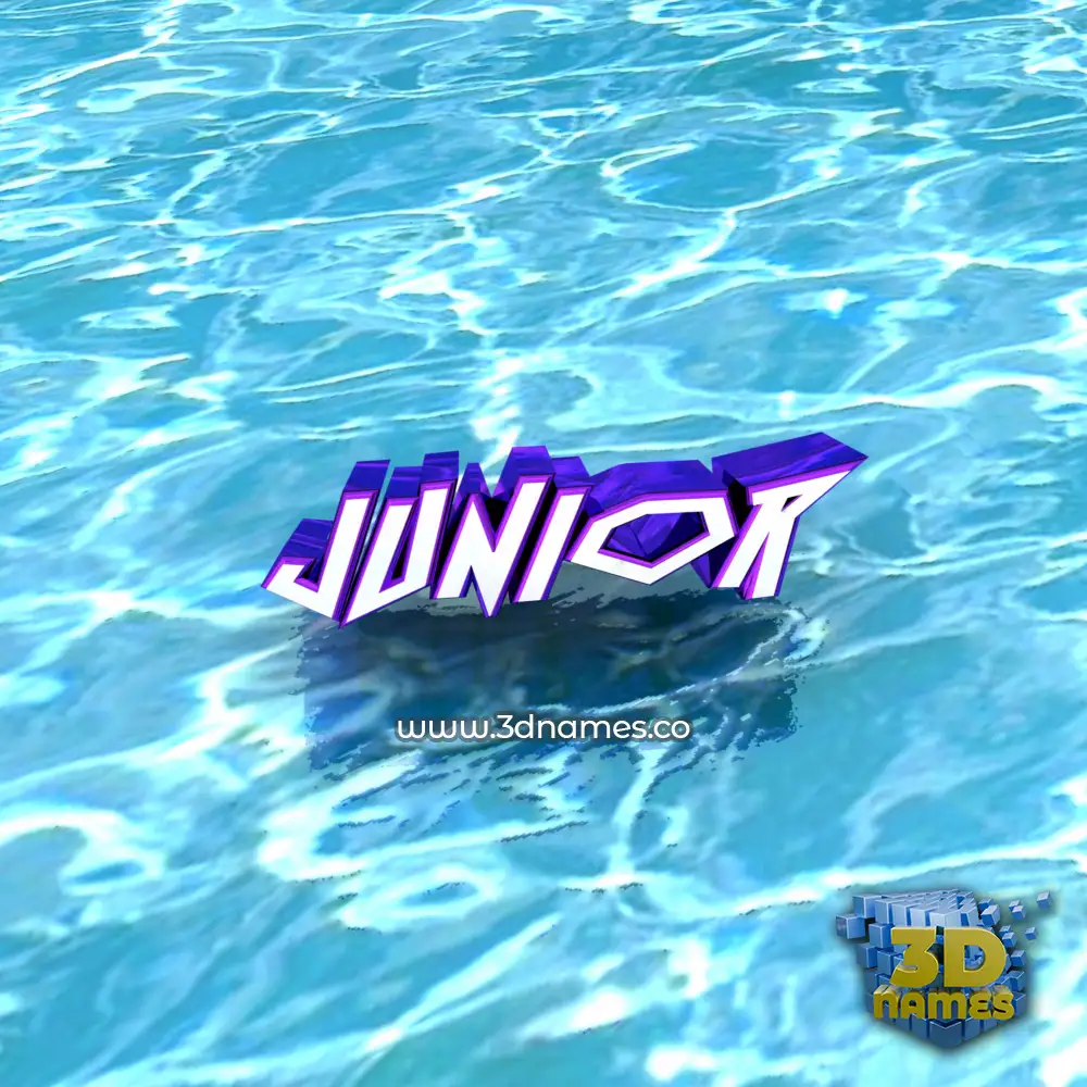 junior in Water style - 3D name wallpaper