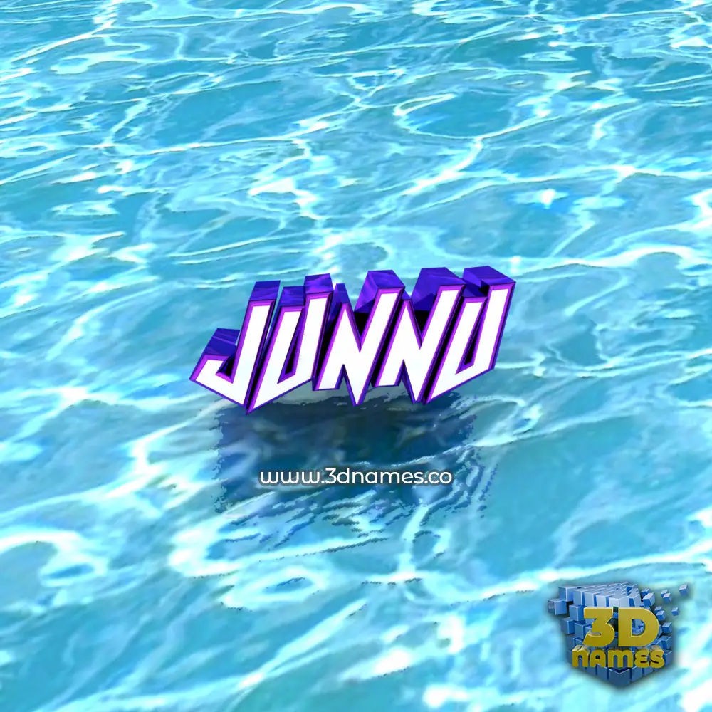 junnu in Water style - 3D name wallpaper