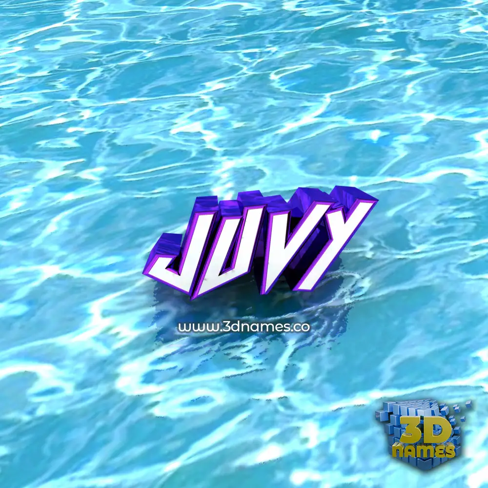 juvy in Water style - 3D name wallpaper