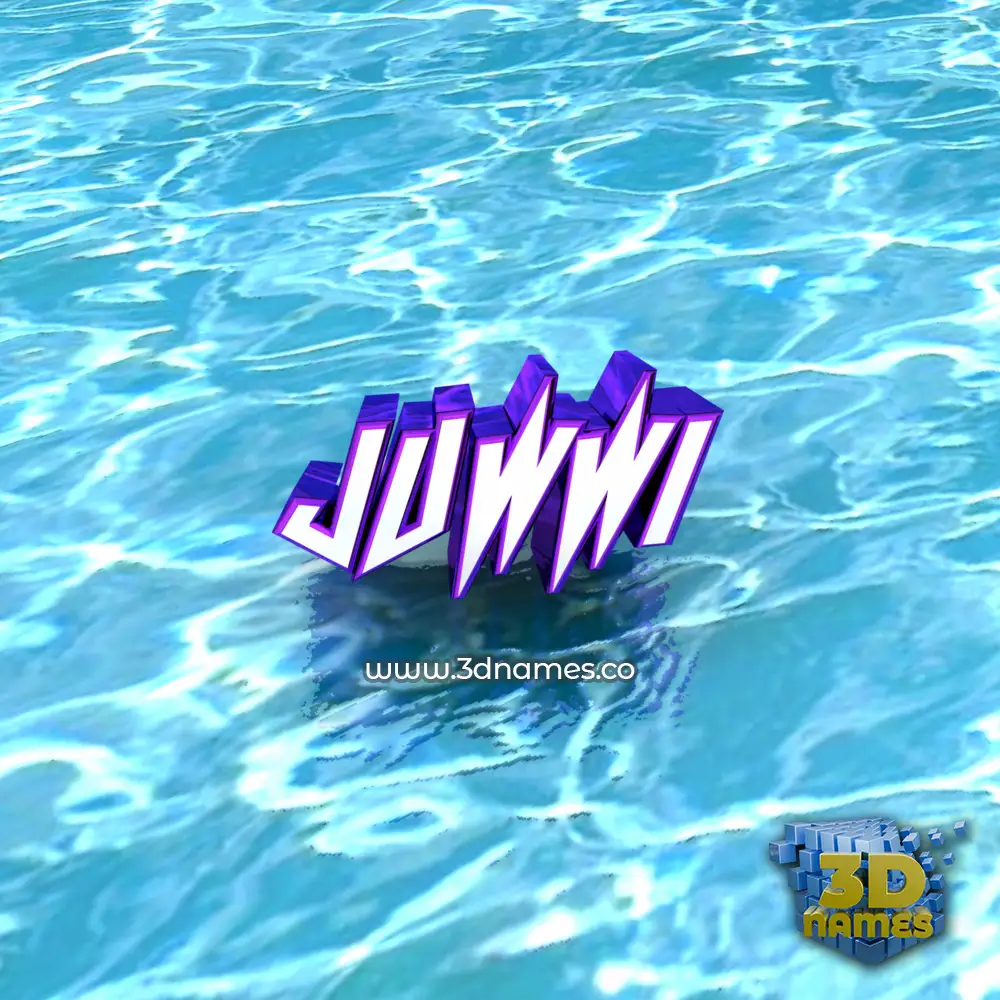 juwwi in Water style - 3D name wallpaper