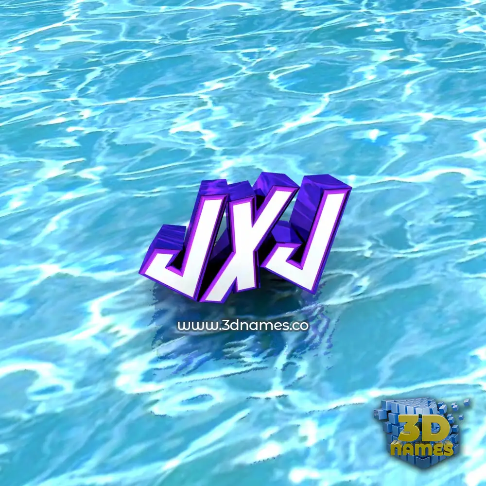 jxj in Water style - 3D name wallpaper