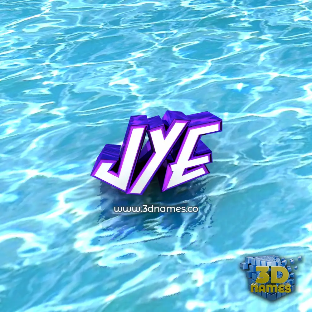 jye in Water style - 3D name wallpaper