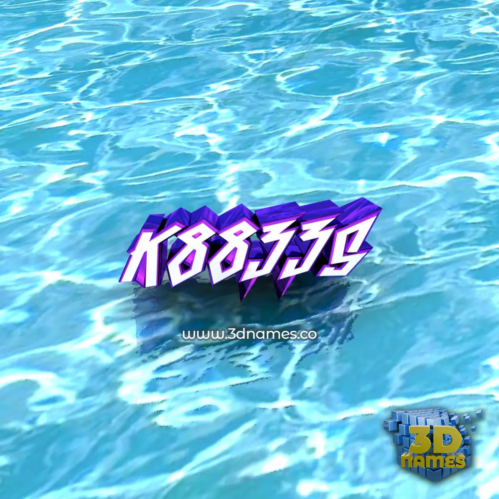 k8833s in Water style - 3D name wallpaper