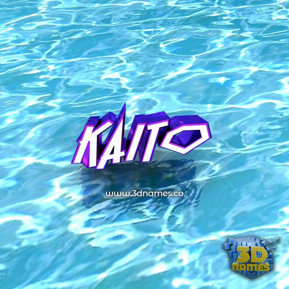kaito in Water style - 3D name wallpaper