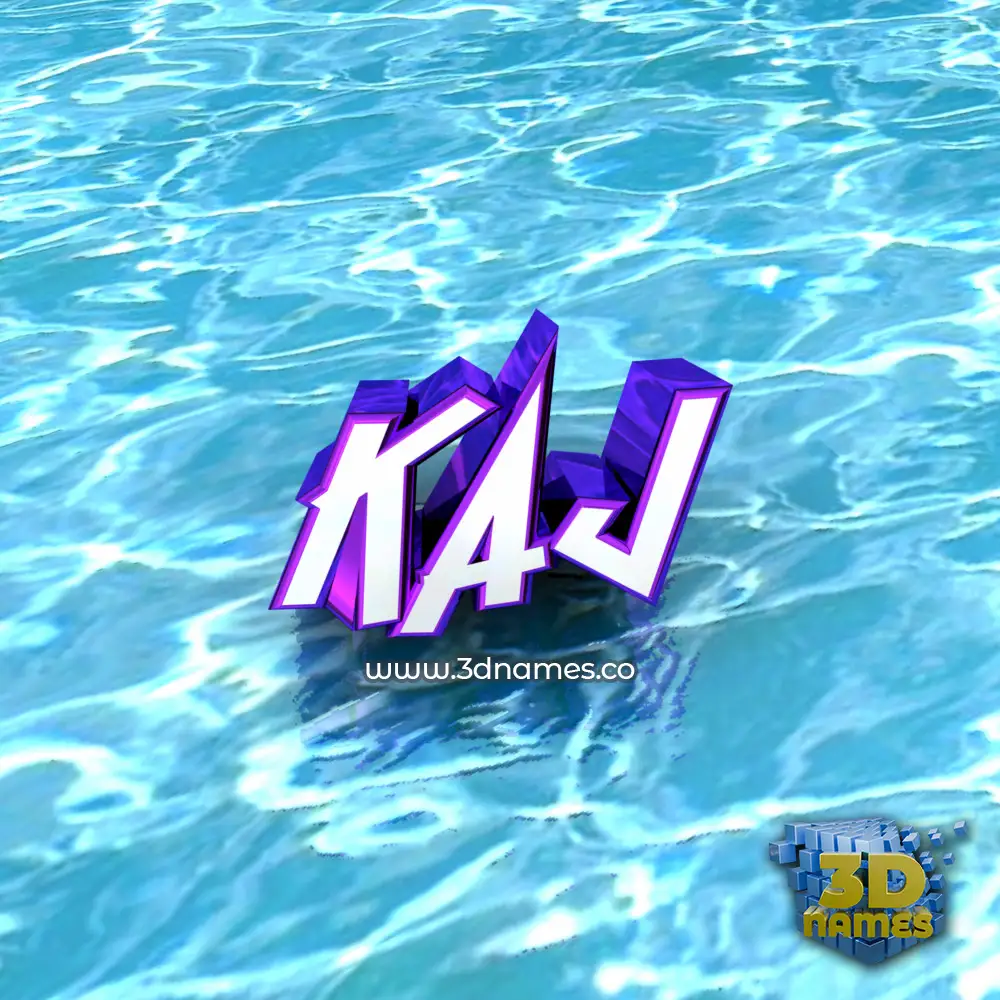 kaj in Water style - 3D name wallpaper