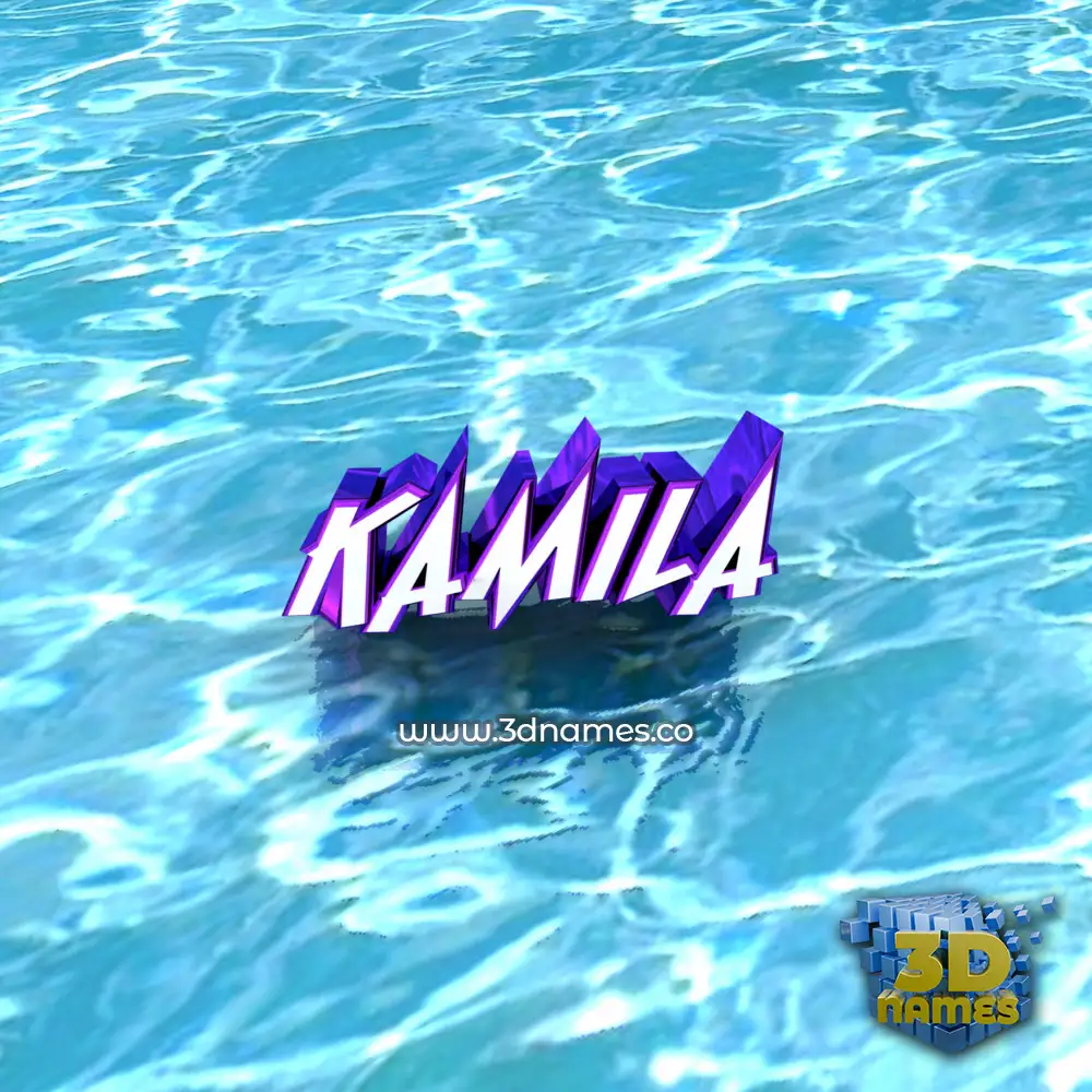 kamila in Water style - 3D name wallpaper