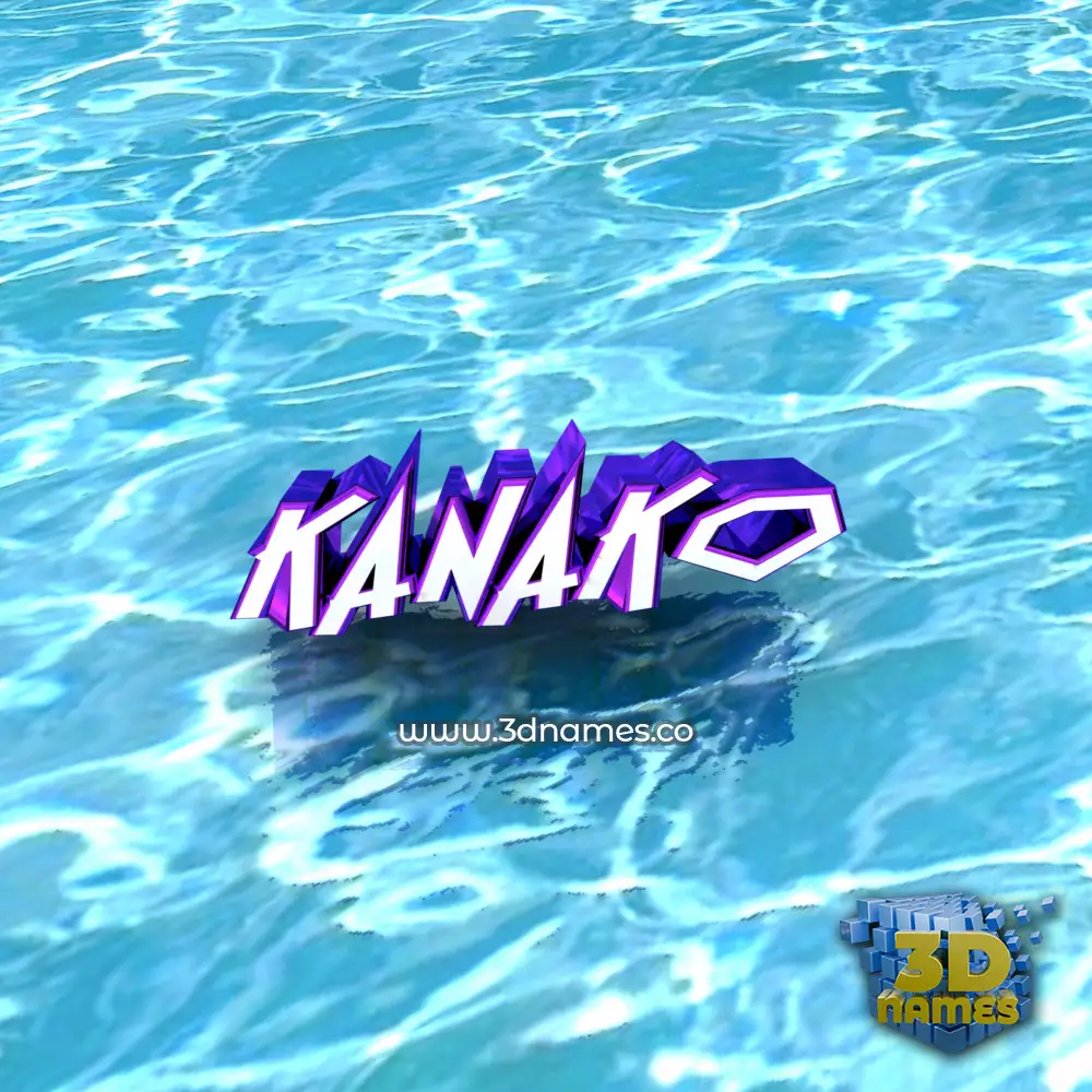 kanako in Water style - 3D name wallpaper