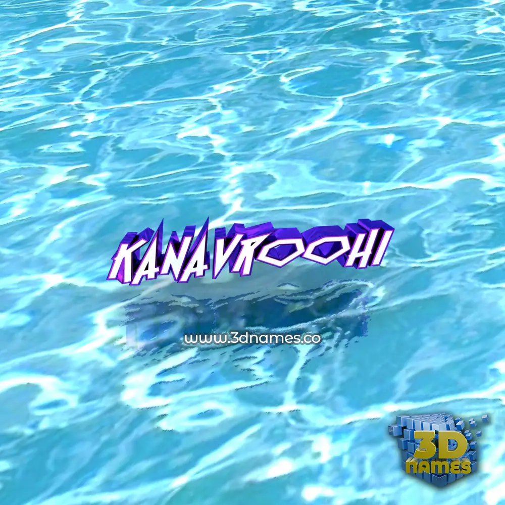 kanavroohi in Water style - 3D name wallpaper
