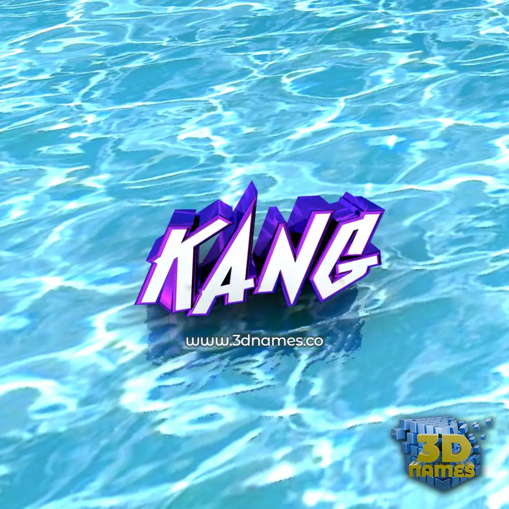 kang in Water style - 3D name wallpaper