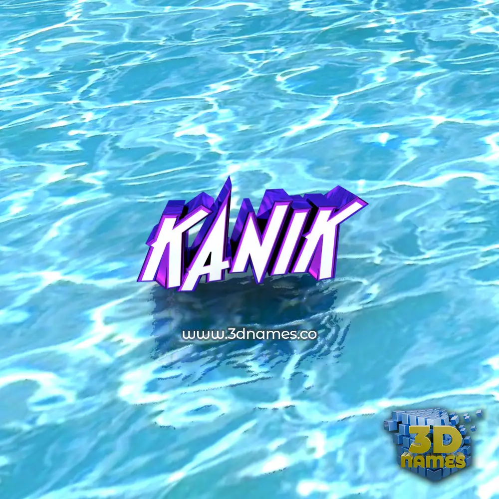 kanik in Water style - 3D name wallpaper
