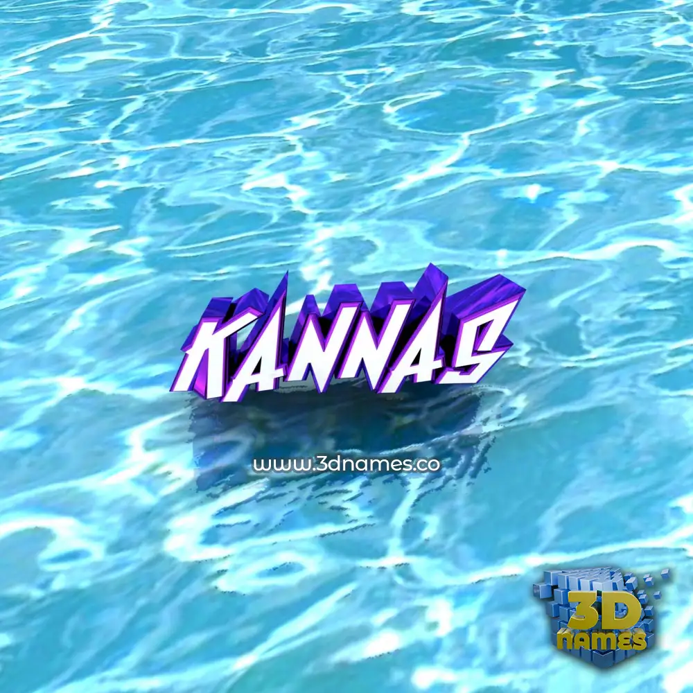 kannas in Water style - 3D name wallpaper