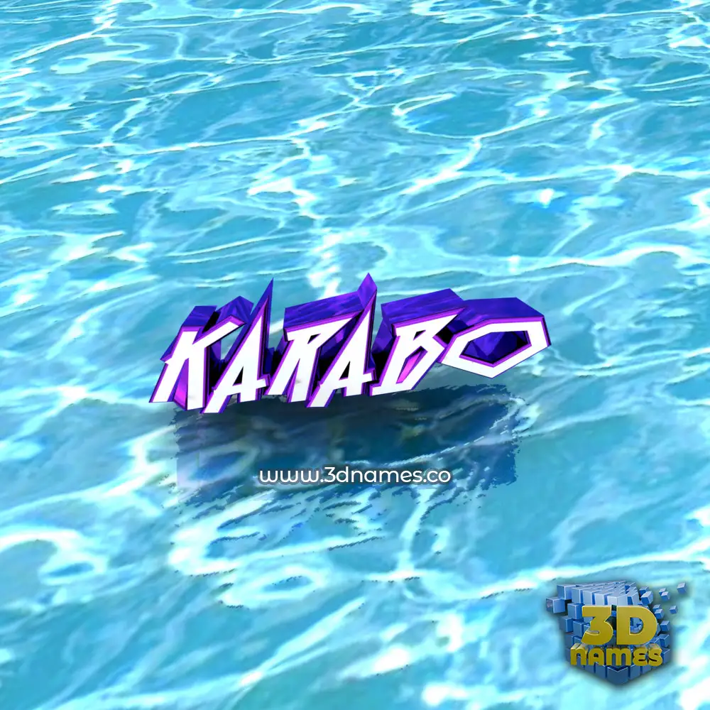 karabo in Water style - 3D name wallpaper