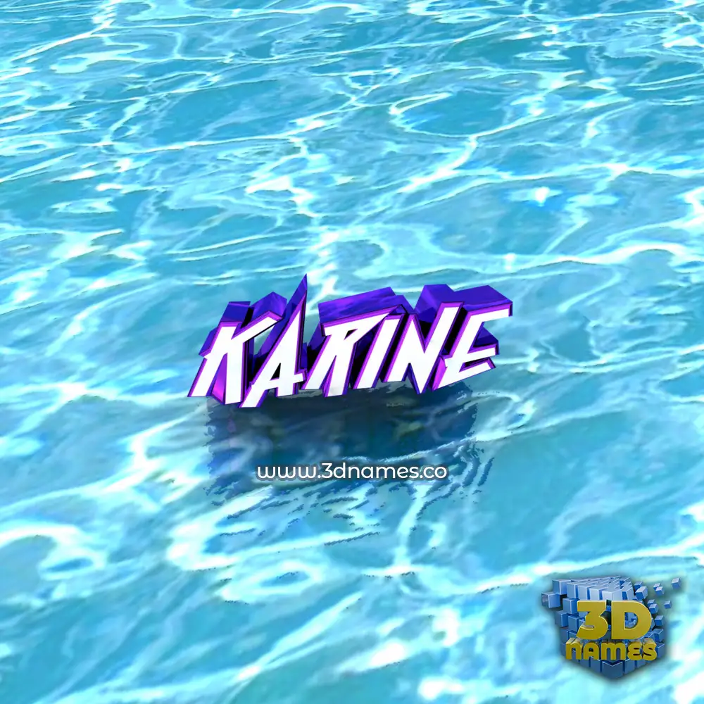 karine in Water style - 3D name wallpaper