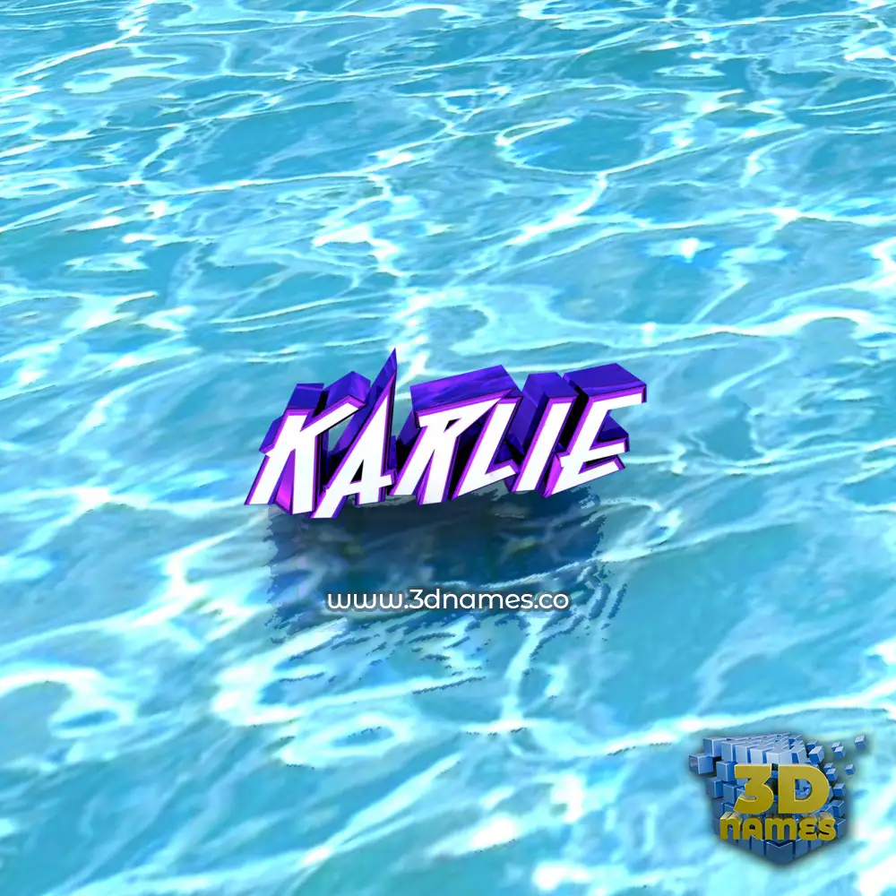 karlie in Water style - 3D name wallpaper