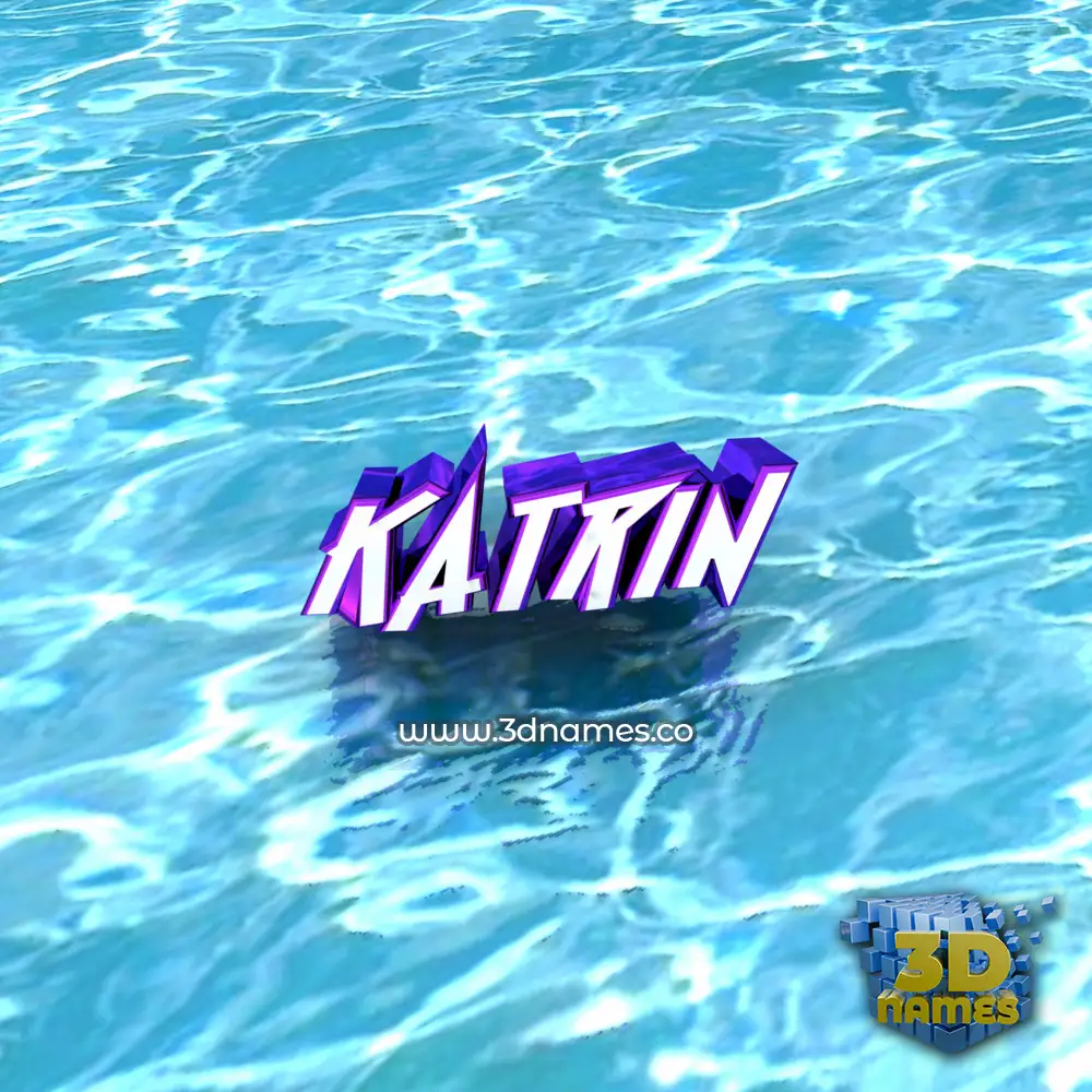 katrin in Water style - 3D name wallpaper